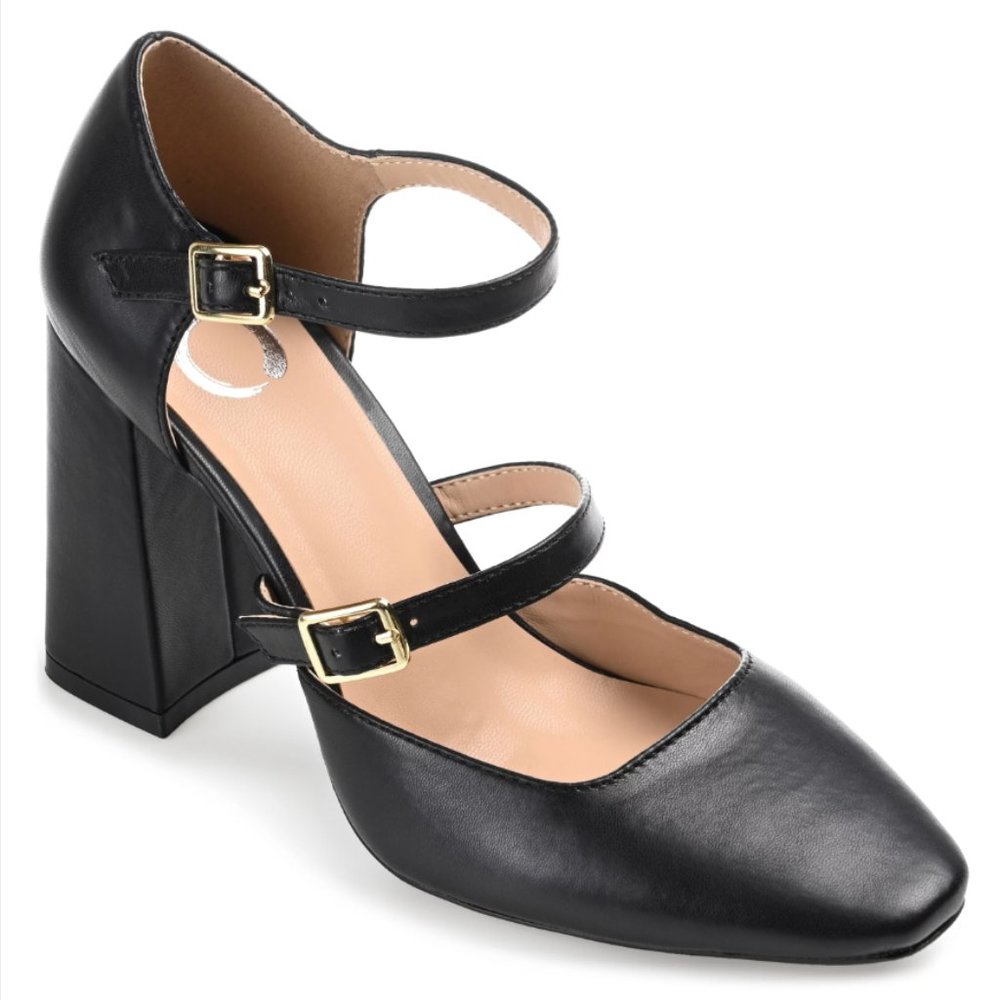 Journee Collection Isadorah Women's Mary Jane Black Pumps Size 9